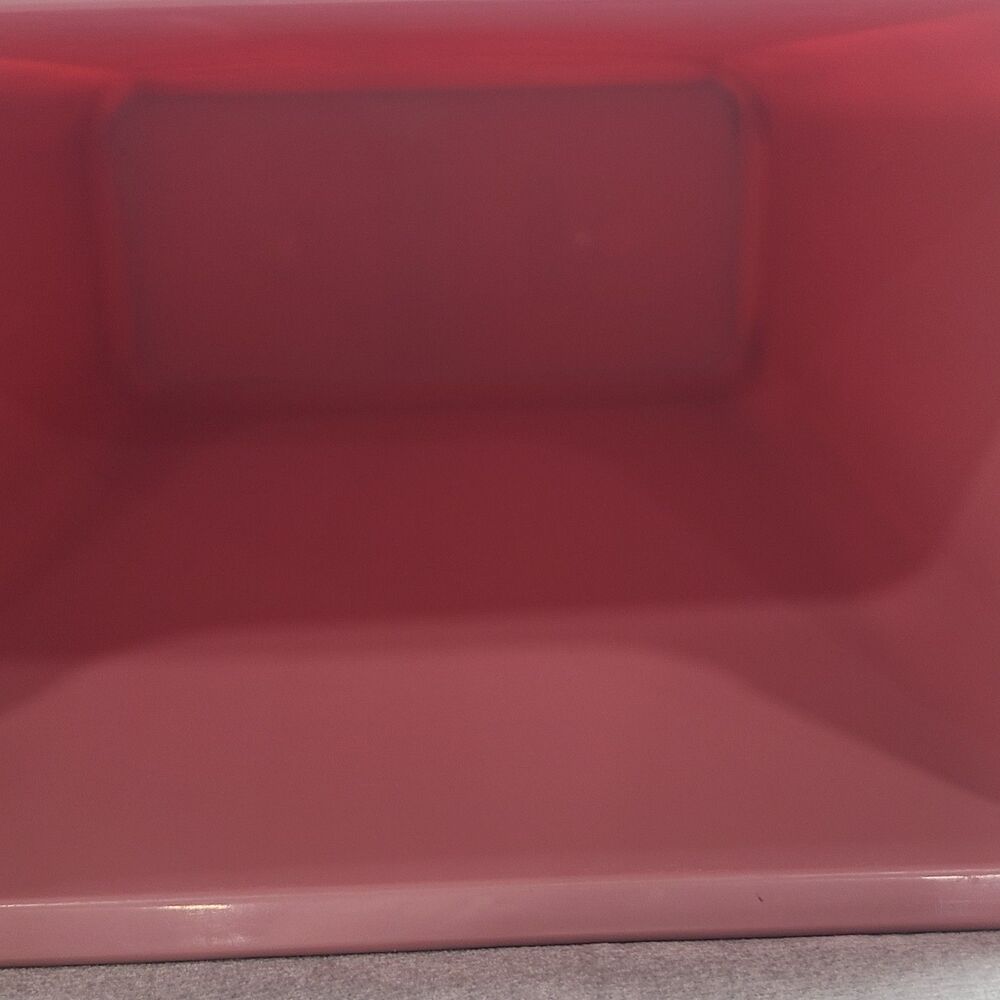 Vintage Rubbermaid Pink Plastic Rectangular Kitchen Wastebasket Trashcan #2845 - Picture 5 of 7